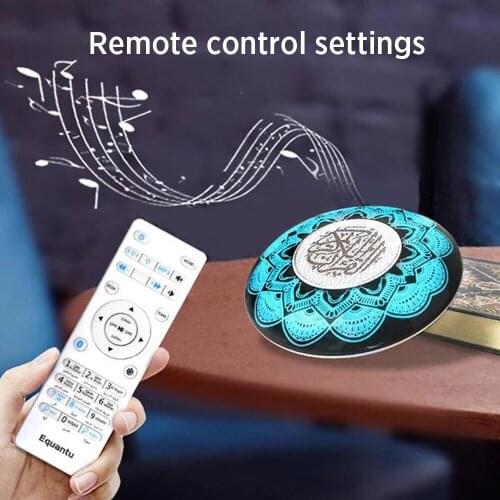 Moible APP Control Quran USB Bluetooth Speakers Equantu 7 Colors Changing LED Lights Muslim Table Lamp Portable Touch Lamp 8GB