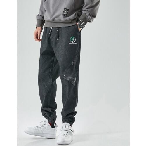 Mens Casual Pants Loose Plus Fat Plus Size Casual All-Match Winter New Style Drawstring Overalls Casual Pants Men