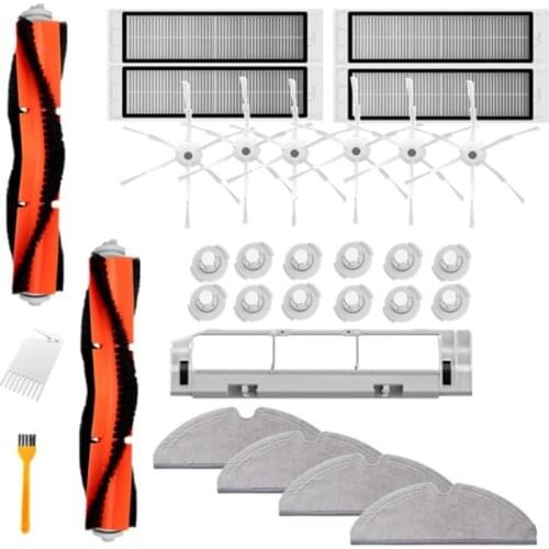 31Pcs for XIAOMI Robot Vacuum Cleaner Part Kit Roborock S50 S51 Side Brush HEPA Filter Main Brush Cleaning Tool Mop Cloths