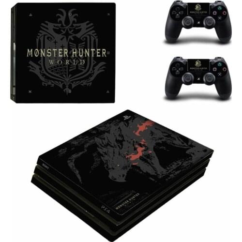 Monster Hunter World PS4 Pro Skin Stickers Decal for Sony PlayStation 4 Console and Controllers PS4 Pro Skin Sticker Vinyl