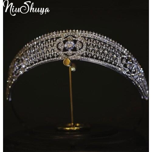 NiuShuya New European Bride Crown Princess Headdress Birthday Headband Wedding Hair Jewelry Bridal Tiara Vintage Headwear