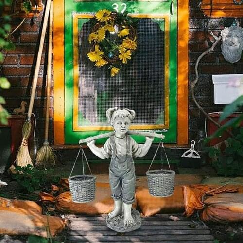 Carrying Girl Standing Resin Three-dimensional Resin Durable Crafts For Interior Decoration Kids Toys Durable Practical