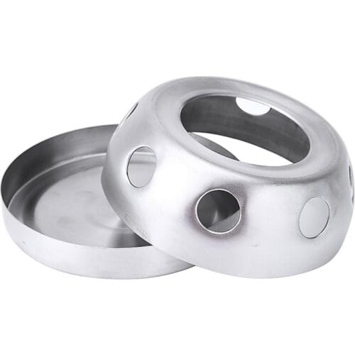 Silver Teapot Warmer Holder Stainless Steel Removable Tealight Tea Warmer Base Hollow Coffee Heating Base Trivets Durable