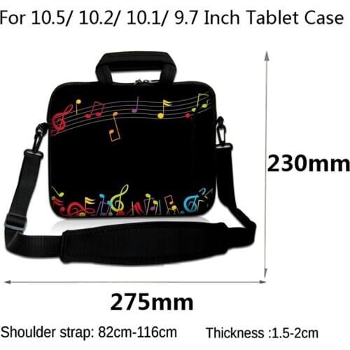 Unisex Casual Fashion Messenger Handbag 10.5" 10.2" 10" Tablet Sleeve Bags For Huawei Lenovo Asus iPad 10.1" 9.7" Netbook Case