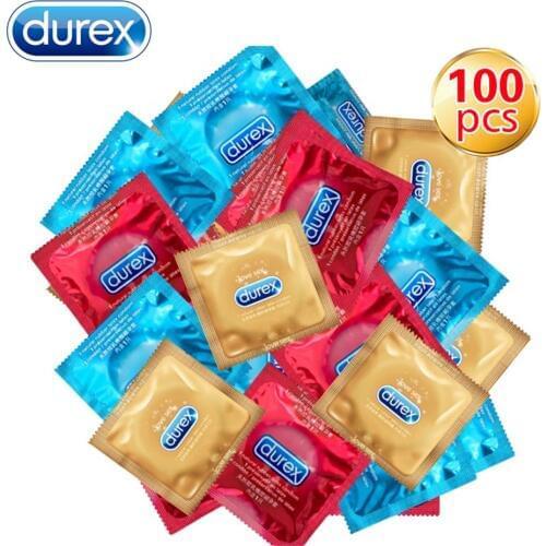 Durex Condom Mixed 100Pcs/Pack Sensation Value 4 Types Ultra Thin Lubricated Condom for Men Natural Latex Adult Sex Toy Products