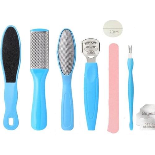 8Pcs/Set Professional Pedicure Tools Exfoliating Prevent Dead Skin Manicure Set for Foot Skin Care