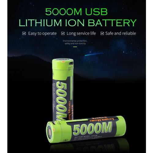 USB 18650 5000M Micro USB 18650 3.7V 3500mAh Li-ion Rechargeable Battery 4 LED Indicator Power bank Mobile charging battery