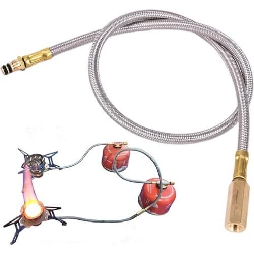 Extend Outdoor Camping Tube Gas Stove Adapter Burner Propane Cylinders Tank Refill Gas Charging Accessories 52cm