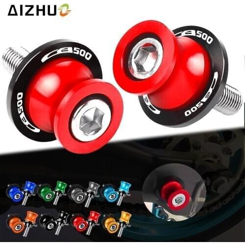 Motorcycle Stand Screws CNC Aluminum Swingarm Spools M8 Accessories FOR HONDA cb500 CB 500 1994 1995 1996 With CB500 LOGO 1Pair
