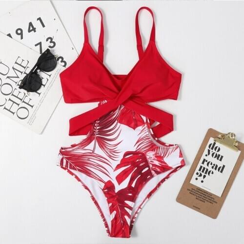 Yozihis One-piece Swimsuit 2021 New Sexy Printed Floral Swimsuit Ladies Tights Swimsuit Beach Suit Monokini Bathing Suit Women