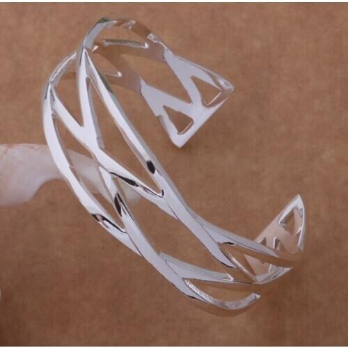 SZ-AB085 Hot Silver Color Gift Women Lady Nice High Quality Fashion Jewelry Black Marionette Bangle /ahiaiypa Btnakkua