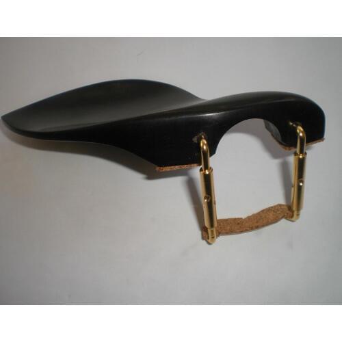 1 PC Quality Violin Chin rest drilled with hole and 1 pc Gold Color Chin rest clamp all 4/4