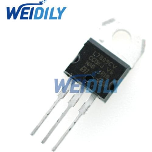10PCS/Lot Brand New L7809CV TO-220 L7809 LM7809 7809 Positive-Voltage Regulators l7809cv Triode Transistor