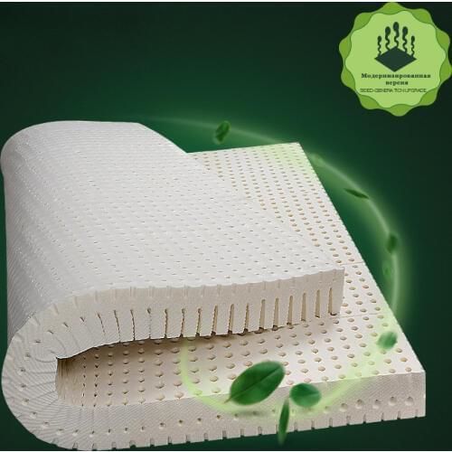 100% Thai Natural Latex Orthopedic Mattress Soft Sleeping Bed Mattresses Topper Single Double Thick 10cm Memory Effect Mattress
