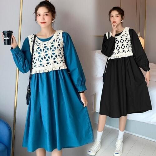 1601# Maternity Clothes Stylish Sweety 2Pcs Maternity Dress Set Clothes for Pregnant Women Pregnant Women Suit