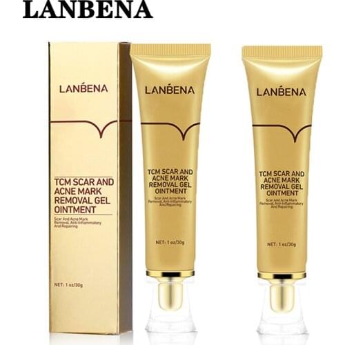 2PCSLANBENA Acne Scar Removal Cream Skin Repair Face Cream Acne Spots Acne Treatment Blackhead Whitening Cream Stretch Marks 30G