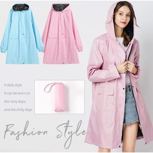 2021 Raincoat Women Men Waterproof Windproof hooded Light Rain Coat Ponchos Jacket cloak Female Chubasqueros White Coat Inside