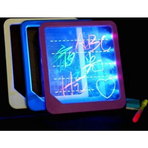 Acrylic LED Fluorescent Writing Board with Highlighter Drawing Educational Toy