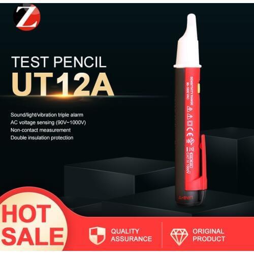 Non-contact AC Voltage Detectors UNI -T UT12A UT12D Flashing LED light Indicator Voltage Pen Tester