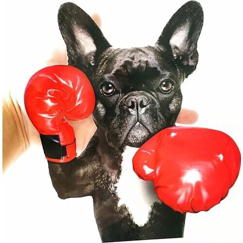 Boxing Dog Patches For Clothing Large Biker Badge Heat Transfer Printing Strange Things Patch Diy Clothes Stickers Christmas