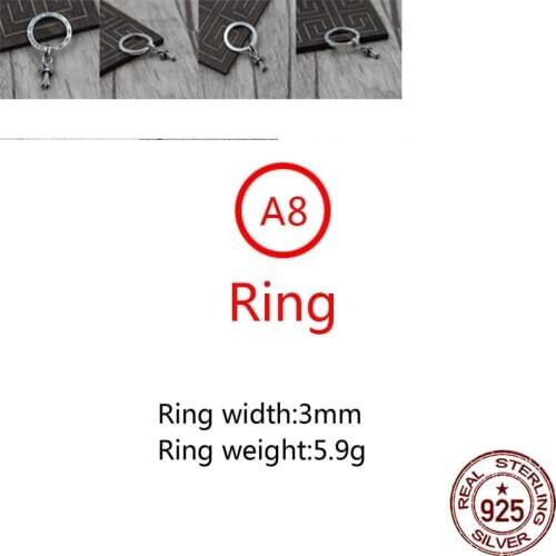 A8-100% s925 sterling silver ring jewelry punk cross style personality ring retro couple shape to send friends a gift 2020 hot