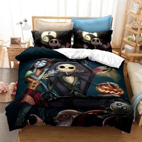 Hot Movie The Nightmare Before Christmas 3d Bedding Set Adult Kids Duvet Cover Set Pillow Case Twin Full Queen King Dropshipping