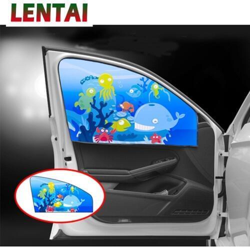 LENTAI 1PC Baby SunShade Stickers Magnetic Side Window Curtain For Fiat Punto Volkswagen VW Polo Passat B7 B8 Golf 5 6 7 Tiguan