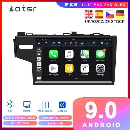 Max-PAD Android 9.0 PX6 For Honda Fit 2017 2016-2014 Car DVD Player GPS Navigation Auto Radio Stereo Multimedia player HeadUnit