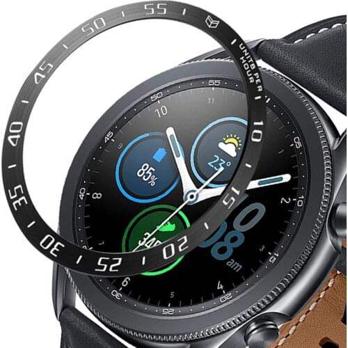 Metal Bezel Ring For Samsung Galaxy Watch 3 41mm 45mm Cover Protection Ring Bumper Adhesive Case for Galaxy Watch 3 Accessories