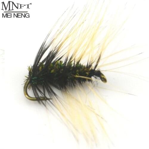 MNFT 10PCS 10# Grey Griffiths Gnat mosquito Dry Fly Trout Pan Fish Blue Gill Bream Fishing Dry Flies