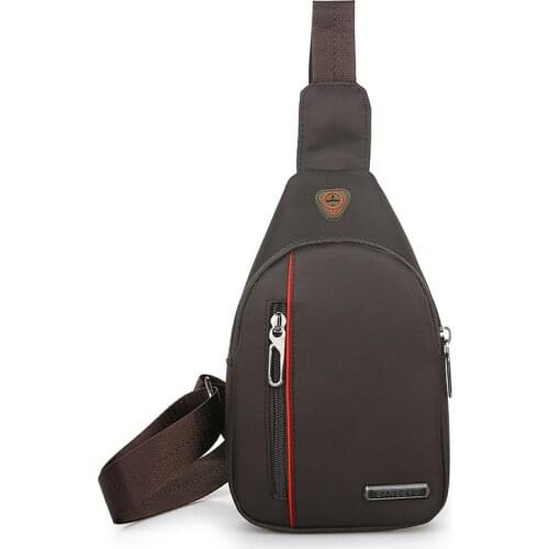 Male Fashion New Men‘s Mini Nylon Chest Bag Ultralight Cross Body Earphone Hole Bags Waterproof Casual Small Male Shoulder Bag