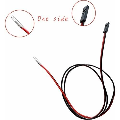 ONE side Dupont line 2P 2.54 Female dupont terminal Red+black 10/15/20/30/40/50/60/70/80/90CM
