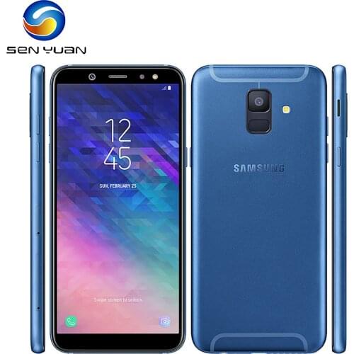 Original Samsung Galaxy A6 2018 A600F RAM 3GB ROM 32GB 4G LTE Mobile Phone Exynos 7870 Octa Core 5.6" 16MP Fingerprint CellPhone
