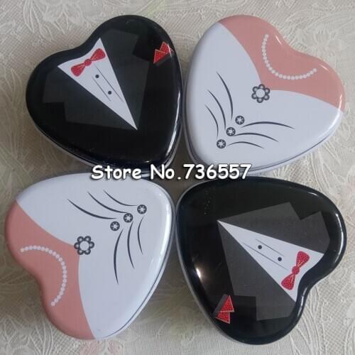 Cajas Plastico Heart Tin Box Beauty Flower Mac Makeup Cosmetic Organizer 12 Piece/lot Small Metal Tea Coin Pill Box Gift Box