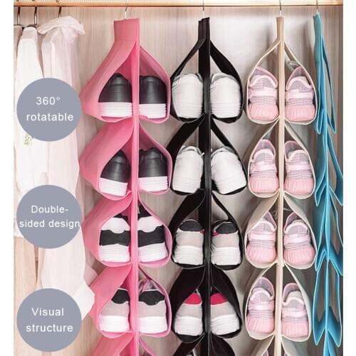 Shoe Hanging Handbag Organizer Travel Home Storage for Wardrobe Closet Storage Bag Door Wall Sundry Shoe Bag with Hanger Pouch