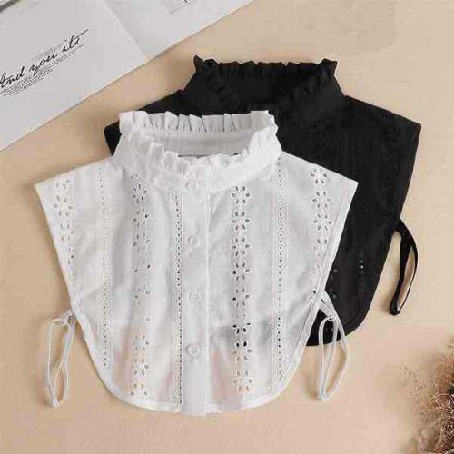 Hollow Stand Fake Collar Blouse Sweater Detachable Shirt Collar False Collar Lapel Blouse Top Nep Kraagie Clothese Accessories