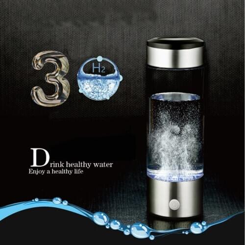 380ml USB Line Hydrogen Water Generator Alkaline Water Maker Rechargeable Portable Water Ionizer Bottle