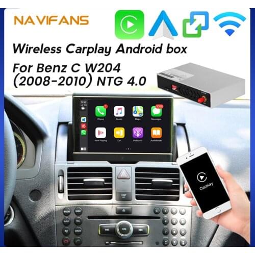 Android Auto Decoder Box For Mercedes Benz C W204 2008 2009 2010 NTG 4.0 Mirror Link Wireless Apple CarPlay Original System Wifi
