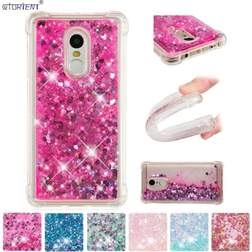 For Xiaomi Redmi Note 4 4X Cute Bling Liquid Quicksand Bumper Case Xiomi Xaomi Red Mi Note4 Note4X Glitter Silicone Phone Cover