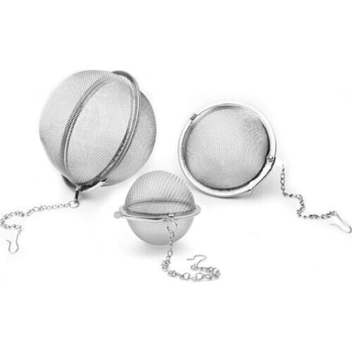 1pc Stainless Steel Tea Infuser Sphere Locking Spice Tea Ball Strainer Mesh Infuser Tea Filter Strainers Kitchen Tools theezeef