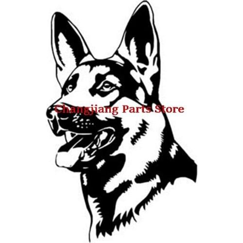 Black/Silver German Shepherd Dog Car Stickers Personality Vinyl Decal Car Styling Truck Accessories