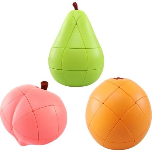 Magic Fruit Cube Puzzle Orange Peach Pear Magic Cube Professional Speed Puzzle Twisty Antistress Educational Toys Packing Cube