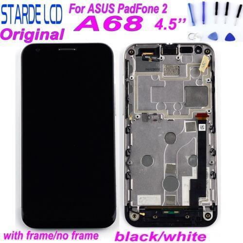 Starde 4.7" LCD for ASUS PadFone 2 A68 Touch Screen Digitizer Glass LCD Display Assembly with Frame + Free Tools