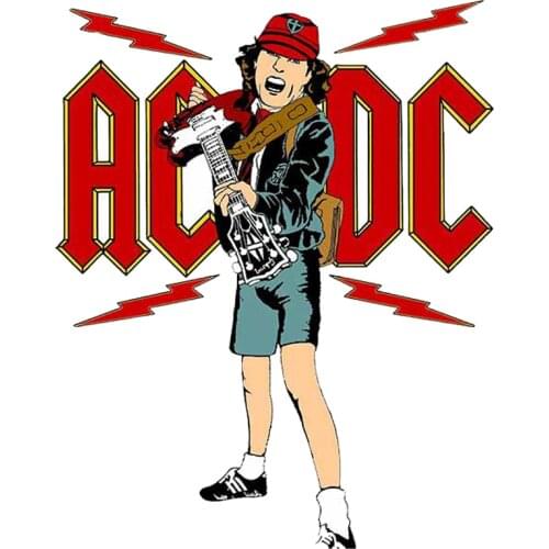 13cm DCAC DC AC Music Sticker Vinyl Decal Funny Car Sticker for Car Truck Window Bumper Laptop Decals Decoration