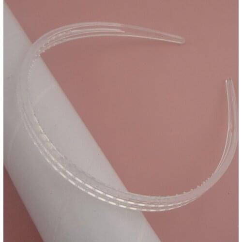20PCS 9mm Clear double wire Plastic Headbands teethed hairbands DIY Girls hair accessories wholesales plain hair hoops