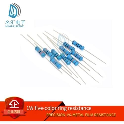 20pcs 1W metal film resistance 1% 1R 2R 2R2 3R3 10R 22R 33R 47R 100R 220R 330R 470R 1K 2.2K 3.3K 4.7K 10K 22K 33K 47K 100K 1M