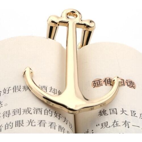 2021 Anchor Bookmarks Creative Bookmark Metal Page Holder For Students Teachers Graduation Gifts School Office Supplies