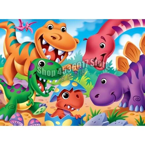 5d Diy Diamond Painting Googly Eyes Dinosaurs Cross Stitch Diamond Embroidery Art Cartoon animals Full Mosaic Home Decor Gifts