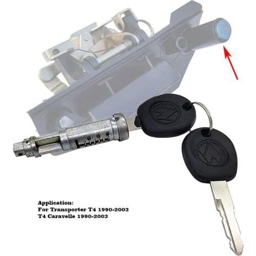 Car Rear Tailgate Door Lock Cylinder with 2 Keys For VW- Transporter T4 Caravelle 1990-2003 701829239