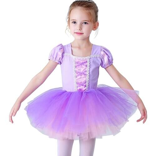 BAOHULU Princess Girls Cotton Dance Dress Chiffon Tulle Ballet Tutu Children Casual Lace Sleeveless Skirt Kids Clothes